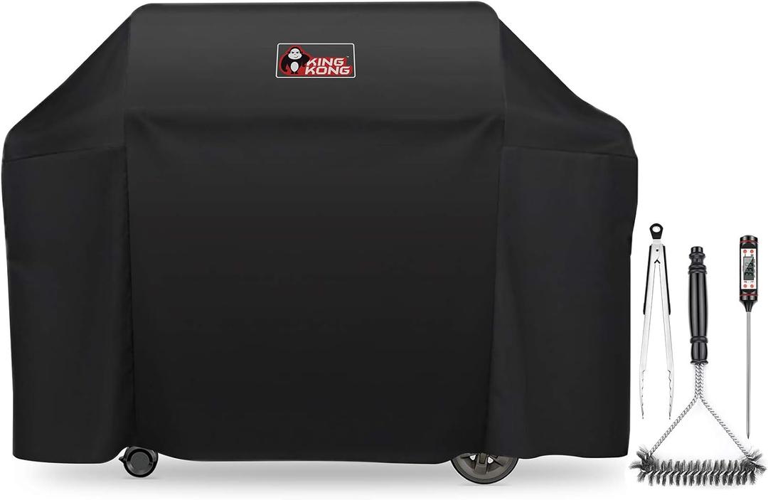 7131 Grill Cover for Weber Genesis II 4 Burner Grill including Brush, Tongs and Thermometer