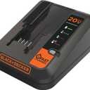 BLACK+DECKER 20V MAX Lithium Battery Charger, 2 Amp (BDCAC202B)