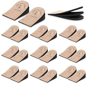 Panitay 10 Pair Adjustable Orthopedic Heel Lift Height Increase Insole Orthopedic Shoe Lifts Men Women Shoe Pads Cushions for Enhanced Comfort Support During Sports Daily Wear(Large)