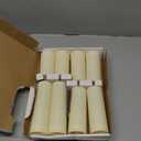 8pcs Waterproof Plastic Flameless 2.2" x4" 4" 5" 5" 6" 6" 7" 7" Flickering Ivory Candles with Remote and Timer, Outdoor LED Battery Operated Warm Light Long Lasting 600 Hrs