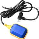 Sump Pump Universal Tethered Float Switch AC 15A 110~250V Piggyback Style Plug with 10 Feet Cord, Used in Sewage Pump, Water Tank, Septic Tank Pump, etc.