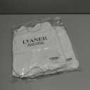 2 x LYANER Women's V Neck Elastic Waist Pleated Ruffle Hem Sleeveless Strappy Crop Cami Top (White, XL)