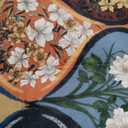 Bohemian Geometric Floral 8x10 Area Rugs, Machine Washable, Low Pile Soft Carpet, Non-Slip for Living Room, Bedroom, Dining Room, Farmhouse, Kids Playroom, Office | Black