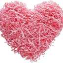 Bobobag - 4oz Crinkle Cut Paper Shred Filler Recyclable Gift Wrap Confetti Raffia Grass Shred Paper for Easter Baskets Filler Creative Eggs Decor (Pink)