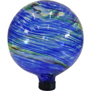 Sunnydaze 10-Inch Gazing Ball for Garden - Glass Gazing Globe for Outside - Garden Orb Yard Decor - Northern Lights (Northern Lights)