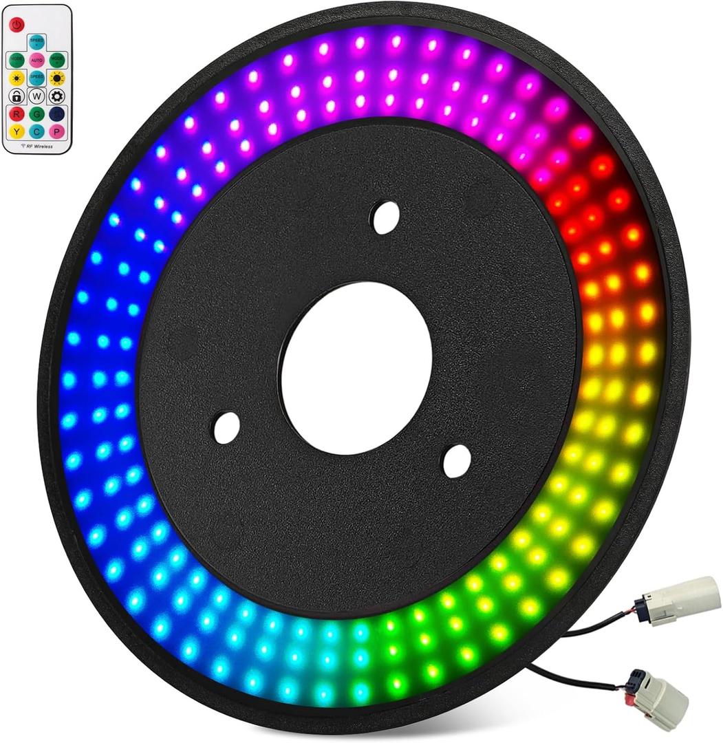 RGB Spare Tire Brake LED Light for Ford Bronco 2021-2024 2/4 Door, RGB Running Light + Red 3rd Third Brake Light LED Wheel High Mount Rear Tail Stop Light Bronco Accessories