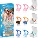 Swimming Nose Clip Ear Plugs - 9 Packs Silicone Swim Nose Plugs with Earplugs for Kids,Waterproof Pool Nose Plug for Diving Surfing and Other Water Sports with Storage Box,Multi-Color (Kids (Ages 4-12))