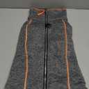 cyeollo Fleece Dog Jacket Coat Lightweight Dog Jackets Reflective Pet Sweater Zip Up Warm Winter Coats for Medium Large Dogs Clothes Pet Apparel, 2XL