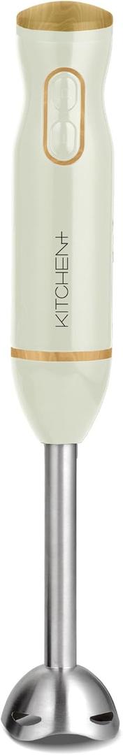 Living+ Immersion Blender Corded Hand Blender, Electric Mixer Handheld with 2 Speeds, Stainless Steel Blade, Easy-Clean Detachable Rod, Ergonomic Design, Smoothie Blender, 260W, Mint