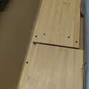IIIOIIIA Bamboo Over the Stove Spice Shelf for Kitchen, 31.5" Spice Rack Organizer Shelf with 6 hooks, 11.4" Height Extra Storage Countertop, Easy to Assemble, 30"