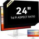 [5-Pack] 24 Inch 16:9 Computer Privacy Screen Filter for Monitor - Privacy Shield and Anti-Glare Protector