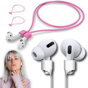 Ultra Strong Magnetic Airpod Pro Strap Anti-Lost Cord Sports Lanyard Compatible with Airpods 3rd 2nd Generation Pro 3 2 1 (3 Pink)