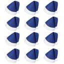 MNKXL Santa Hats Bulk for Adults, 12pcs Christmas Hats Adults Universal Fit Plus Size, Thickened Red Santa Claus Hat for Christmas Party Accessories, Mens & Womens Adult Santa Hat