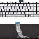 Replacement Keyboard Compatible with HP 15-BS 15-BP 15-BR 15-BW 15G-BR 15Q-BD 15Z-BW 17G-BR 15-RA 15-RB 17-BS (Sliver with Backlit)