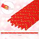 2 x Whaline 100Pcs Valentine Paper Straws Red Heart Straws Disposable Gold Foil Heart Drinking Straws for Valentine Wedding Birthday Party Supplies