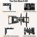 Mounting Dream UL Listed TV Wall Mount for Most 42-84 Inch TV, Full Motion, with Swivel and Tilt, TV Bracket with Articulating Dual Arms, Fits 16inch Studs, Max VESA 600X400 mm, 100 lbs,MD2617