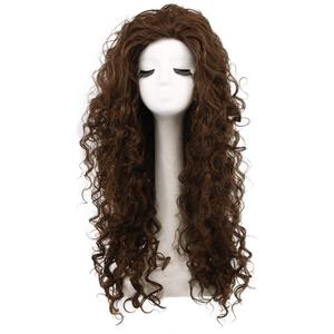 karlery Women's Fluffy Curly Dark Brown wig Halloween Cosplay Wig Anime Costume Party Wig