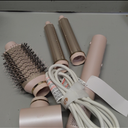 T3 Aire 360 Multi-Styler & Blowout System with Luxe Carrying Case, Rapid Drying Hair Dryer, Ceramic Curling Attachments, Oval Brush & Drying Concentrator | Blowouts & Long-Lasting Curls (Satin Blush/Gold)