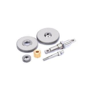 RCAWD Hardened Stainless Steel Input Gear&Main Differential Gear&Motor Pinion Gear&Spur Gear&Main Diff Gear Shaft&Input Gear Shaft for Rcawd 180 370 Brushed Motor Center Gear Housing
