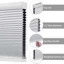 Changshade Cordless Cellular Shades Black Out Blinds for Window Room Darkening, Blackout 1.5 Inch Honeycomb Thermal Insulated Light Heat Blocking Privacy for Bedroom, Bathroom, 36" Wx72 H, White