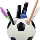 Creative Football Pen Holder Desktop Soccer Shape Style Design Pencil Container Desktop Organizer Container Table Decor for Kids Gifts