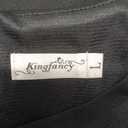 Kingfancy Women Vintage 1950s Dress Retro Cocktail Party Swing Dresses with Cap Sleeves (Black, L)