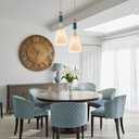 Pendant Light Fixture Kitchen Pendant Lighting Modern Hanging Lamp Milk White Glass Lights for Island Dining Room Living Room Bedroom, 7.87inch