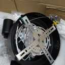 LEDIARY Caged Flush Mount Ceiling Fans with Lights and Remote, Black Square Rustic Low Profile Ceiling Fan, 6 Speed and Reversible, Small Farmhouse Bladeless Ceiling Fan for Bedroom, Kitchen, Indoor