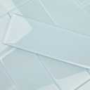Lovdeco Soft Blue Glass Subway Tile, Glass for Bathroom Kitchen Shower Backsplash Wall, 4 x 12 Inches, 4 Sq.Ft.