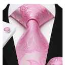 Enlision Suit Vest for Men Formal Paisley Mens Vests Dress Tie and Pocket Square Cufflinks Set Waistcoat Wedding Business