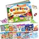 JoyCat Preschool Busy Book for Toddlers 3-5, Learning Activities, Educational Sensory Toys, Autism Learning Material, Back to School, Birthdays Presents for Boys Girls