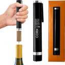 Wine Pen Mini, Air Pump Wine Bottle Opener, Manual Compact Wine Opener Using Air Pressure, Wine Accessory for Wine Lovers, Servers, or Waiters, Black