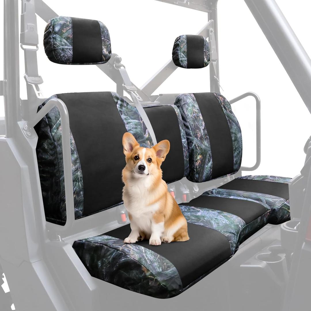 MDPROMCP Ranger XP 1000 Seat Covers, Split Back UTV Seat Covers Compatible with 2018 2019 2020 2021 2022 2023 2024 2025 Polaris Ranger XP 1000, 2020 2021 2022 Ranger 1000 Camouflage