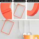 2 x 12"x8" Small Clear Tempered Glass Cutting Board,Non-Slip Dishwasher Safe Heat & Shatter Resistant Cutting Board for Kitchen Countertop Meal Prep (Red-Small)