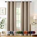 MIULEE Taupe Blackout Curtains for Bedroom Living Room 72 Inches Long 2 Panels, Thermal Insulated Room Darkening Drapes Grommet Noise Reducing Light Blocking Window Treatments 40x72 inch