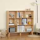 LEYAOYAO 10 Cube Bookshelf, Mid-Century Modern Book Shelf with Legs,Natural
3 Tier Bookcase, Rustic Wood Bookshelves Freestanding Large Storage Organizer, Open Shelves for Bedroom, Living Room, Office