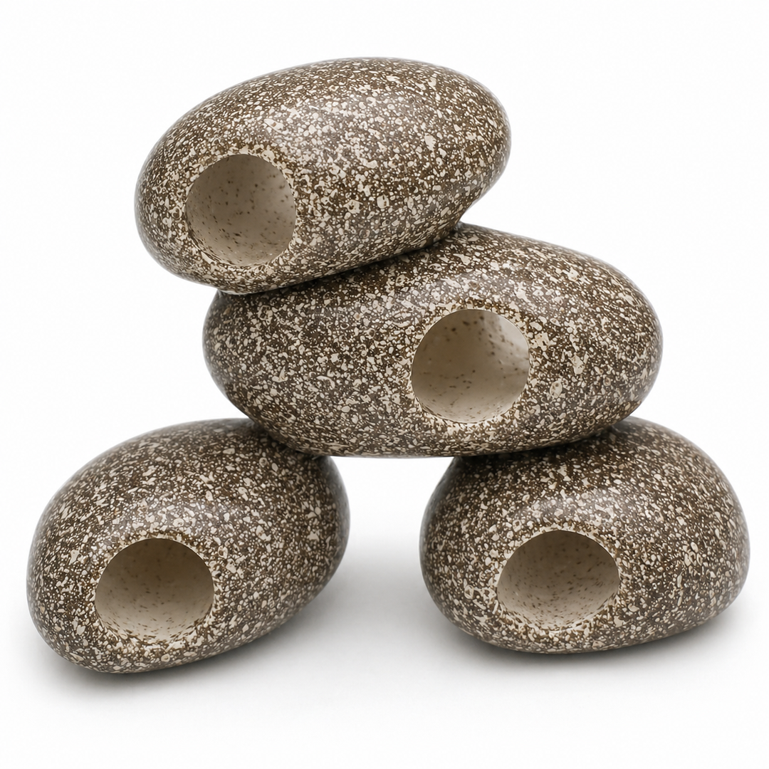 AWXZOM Aquarium Rock Decorations Resin Cichlids Rock with Artificial Moss Betta cave Betta Fish Tank Accessories Fish hides for Aquarium (Rock Cave)