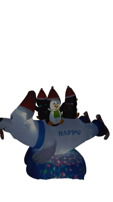 6FT Rotating Polar Bear Decoration