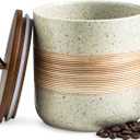 Miamolo Spice Jars with Lid, Coffee Container Kitchen Food Storage Jars for Spice Sugar Tea Bag, Stackable Decorative Canisters for Countertop, 37 fl.oz