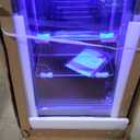 Weili 20 Inch Built in Beverage Refrigerator with Lock, Under Counter or Freestanding 120 Can Soda Beer Drink Cooler Fridge with Stainless Steel and Glass Door