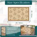 Front Door Mat Outside Entrance - 2x3 Floral Non-Slip Washable Doormat Indoor Outdoor Mat Jute-Look Farmhouse Tan Scalloped Entry Rug Small Throw Rugs for Entryway Kitchen Front Porch Decor
