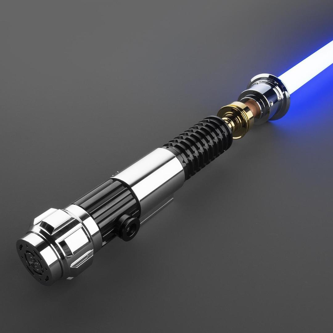 SaberX OBI-Wan's 3rd Saber Dueling Lightsaber  Color Changing 12w LED, Sound Effects, Duel Ready Polycarbonate Blade, Ergonomic Aircraft Aluminum Handle for Beginners and Collectors - 92cm Proffie
