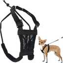 Sporn Extra Small Dog Harness No Pull - Easy & Adjustable for Growing Puppies, Lightweight, Breathable, Durable Nylon, Black Mesh Body, XS Size, Anti-Pull Dog Harness for Puppies & Small-Sized Breeds