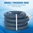 Pool Vacuum Hose With Swivel Cuff 1-1/2" Diameter 18FT Flexible Heavy Duty Pool Vacuum Cleaning Hose Perfect for Above&In Ground Swimming Pool
