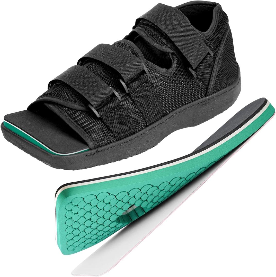 Post Op Shoe, Medical Post Op Recovery Shoe for Post Surgery or Operation Foot Support, Broken Foot or Toe, Fracture or Ulcer with Decompression Insole for Diabetic 1 PC, L, Male Size 10.5-11.5, Female Size 12-13