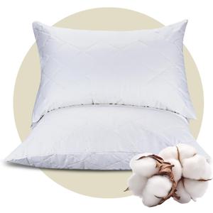 CoolShields Premium 100% Cotton Waterproof Pillow Protectors with Zipper, Breathable & Noiseless, Hypoallergenic Soft Skin-Friendly Surface for All-Night Comfort, Standard Size - 20x26 (2 Pack)