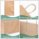 Tlpmsk 100Pcs Brown Paper Bags with Handles,8.2×4.3×10.5 Inch Gift Bags, 1 Count