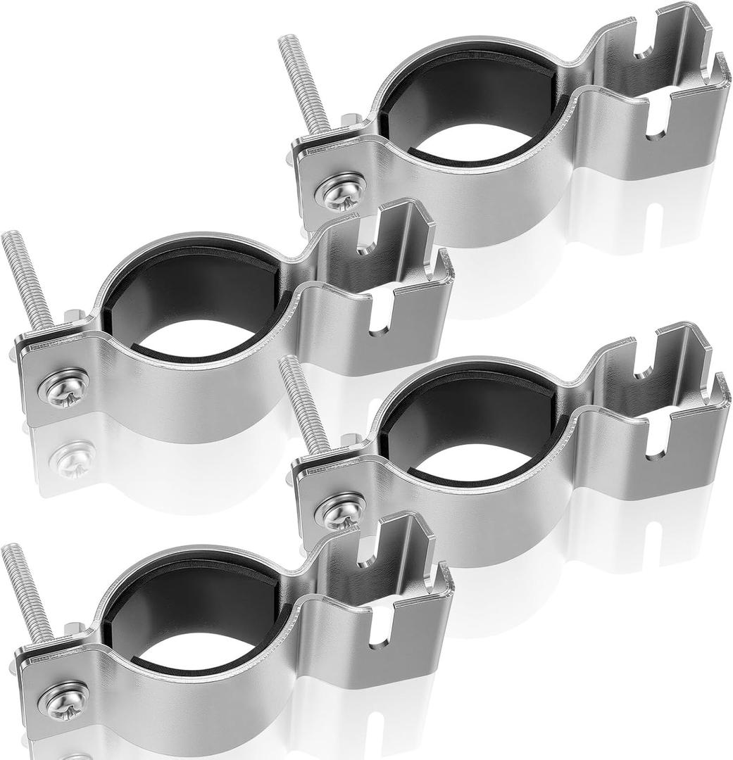 Zonon 4 Pcs Adjustable Upright Clamp Pipe and Drape Clamps Works with 1.5" or 2" Diameter Brackets for Wedding, Banquets, Events, Exhibitions, Parties Backdrop Hanging Accessories