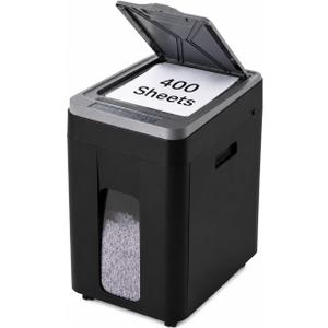 Paper Shredder Heavy Duty 400-Sheet Auto Feed, Micro Cut P5 Security