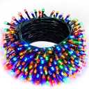 Christmas String Lights, 100 FT 300 LED String Lights Green Wire with Timer 8 Modes, Connectable Waterproof Decoration for Indoor Outdoor Xmas Trees Party Garden Wedding, Multi-Colored